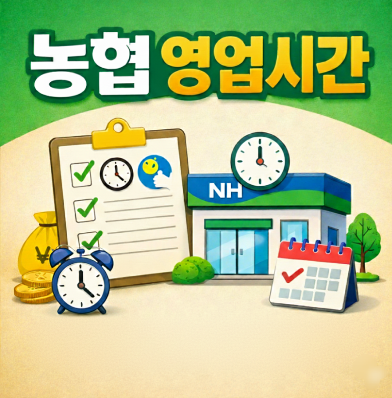 농협 영업시간 평일 점심시간 정리, 지점별 차이 핵심만