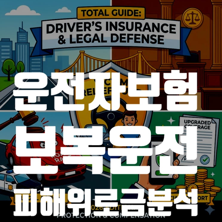  운전자보험 보복운전 피해 위로금, 2026년 약관 개정 완벽 분석 (돈 버는 정보)
