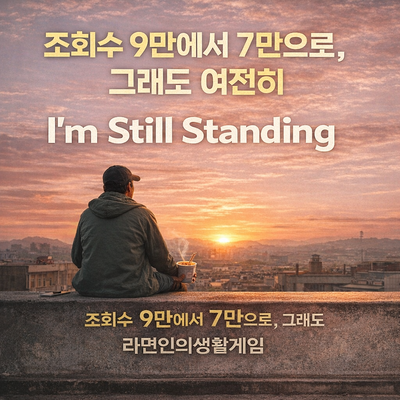  조회수 9만에서 7만으로, 그래도 여전히 I'm Still Standing