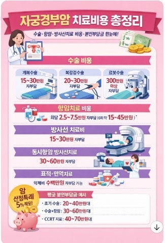 자궁경부암 치료비용 총정리｜치료방법별 총비용·본인부담금·비급여까지 한눈에