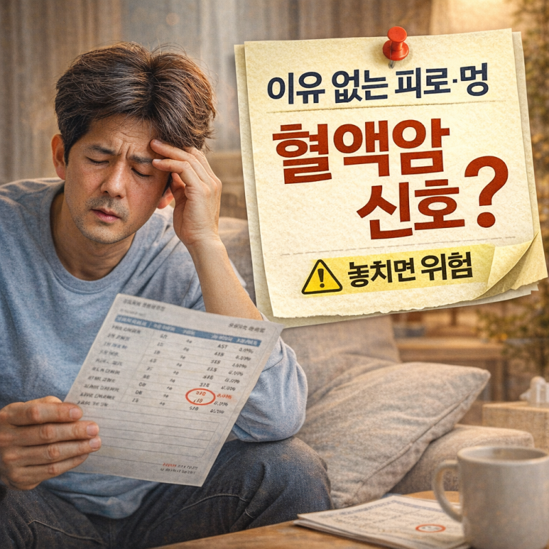 혈액암 전조증상, 무심코 지나친 '이 증상'이 몸이 보내는 신호일까?