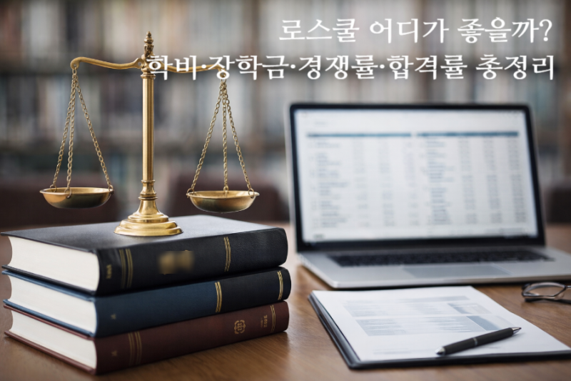 로스쿨 어디가 좋을까? 학비·장학금·경쟁률·합격률 총정리
