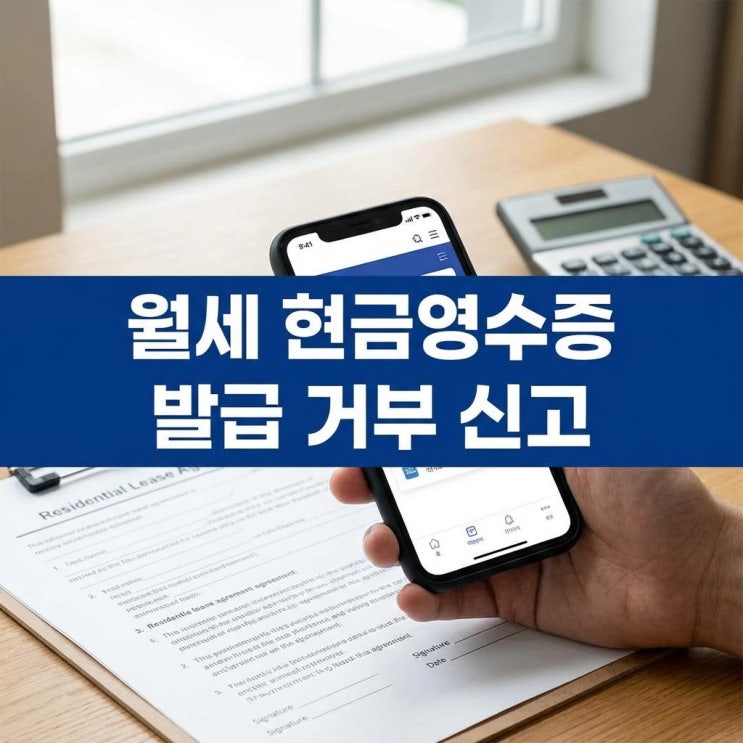  월세 현금영수증 발급 거부 신고 집주인 동의 필요 없다! 5년 치 환급받는 홈택스 꿀팁