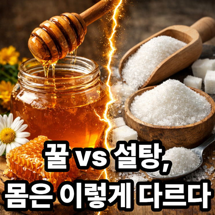  꿀과 설탕의 차이, 무엇이 더 나을까? 건강 기준으로 정리