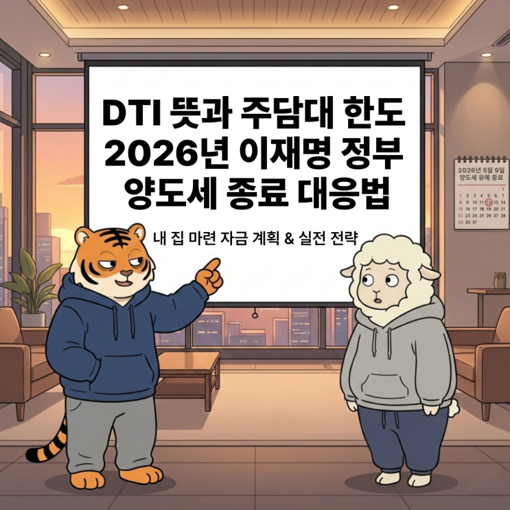  DTI 뜻과 주담대 한도 2026년 이재명 정부 양도세 종료 대응법