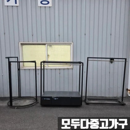  [판매완료] 중고 옷행거 옷가게 철제 행거 의류매장 이동식 양면행거 일자행거 원형행거