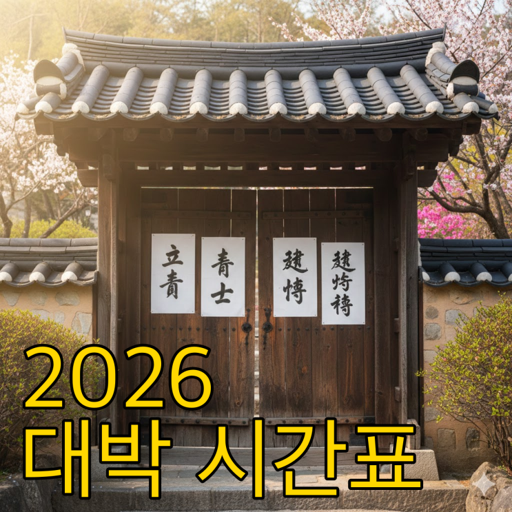  입춘대길 건양다경 뜻 2026년 시간 붙이는 법 완벽 정리