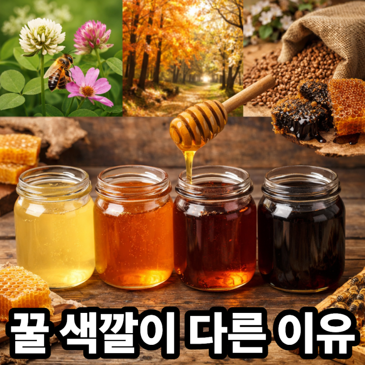  꿀 색깔은 왜 다를까? 밝은 꿀과 진한 꿀의 차이 한눈에 정리