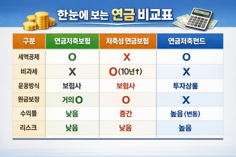 같은 돈 넣고 누구는 환급, 누구는 손해 | 연금저축보험·저축성연금보험·연금저축펀드 차이....