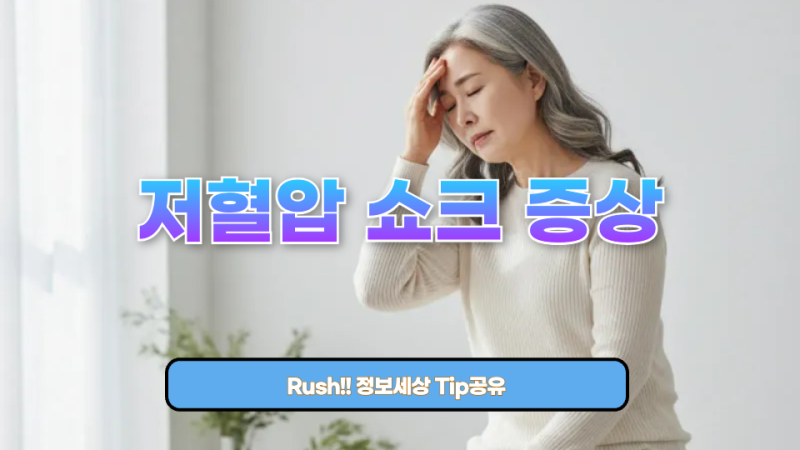 저혈압 쇼크의 주요 증상 7가지! 초기 신호부터 응급상황까지 반드시 알아야 할 정보