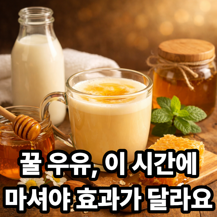  꿀 우유 효능과 마시는 타이밍｜언제 마셔야 가장 좋을까?