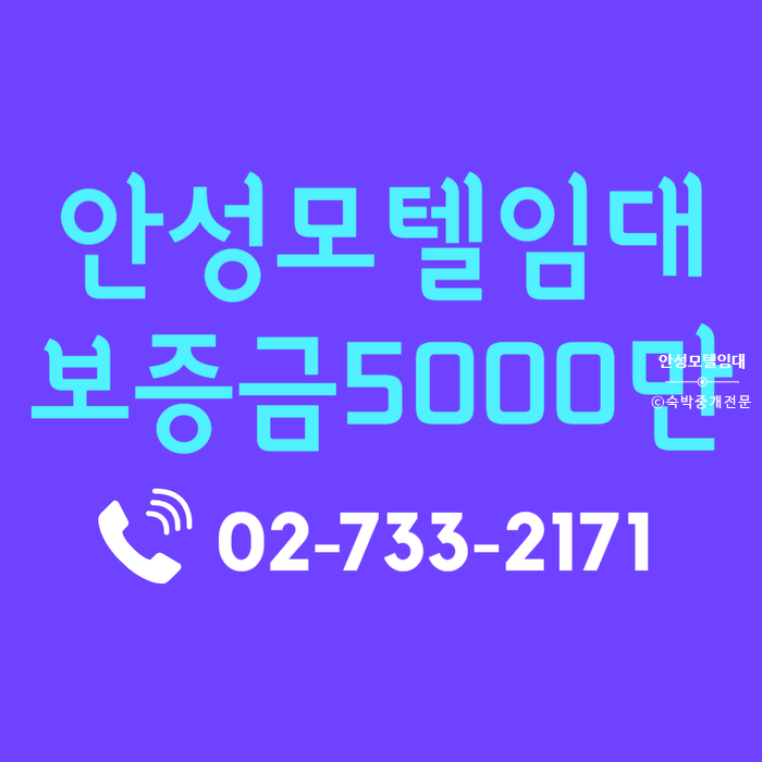  안성모텔임대 산업단지 비즈니스 수요 독점! 경기도 소액모텔임대