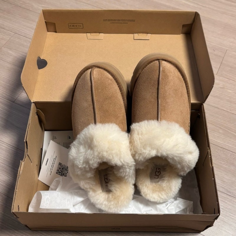 UGG 어그 디스케트 슬리퍼 체스트넛 솔직 후기｜225 발 사이즈 선택 실패…