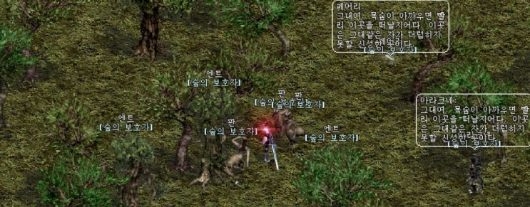  리니지 클래식 요정의 숲 엔트 줄기 열매 노가다 팁