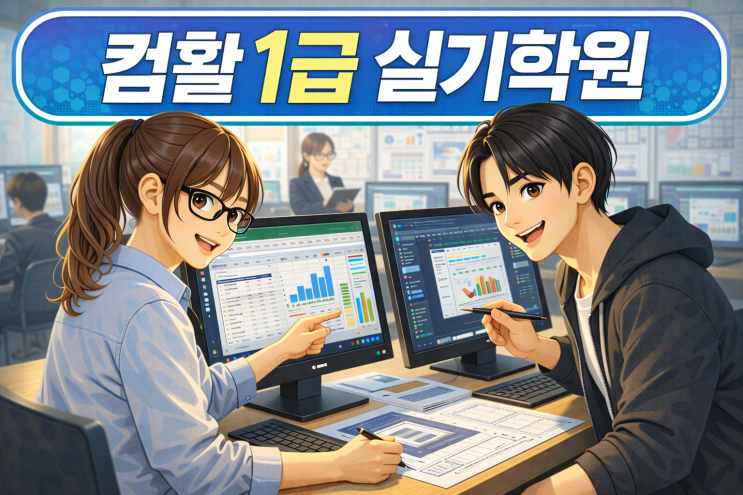  컴활 1급 실기학원, 독학에서 막힌 이유가 분명했습니다