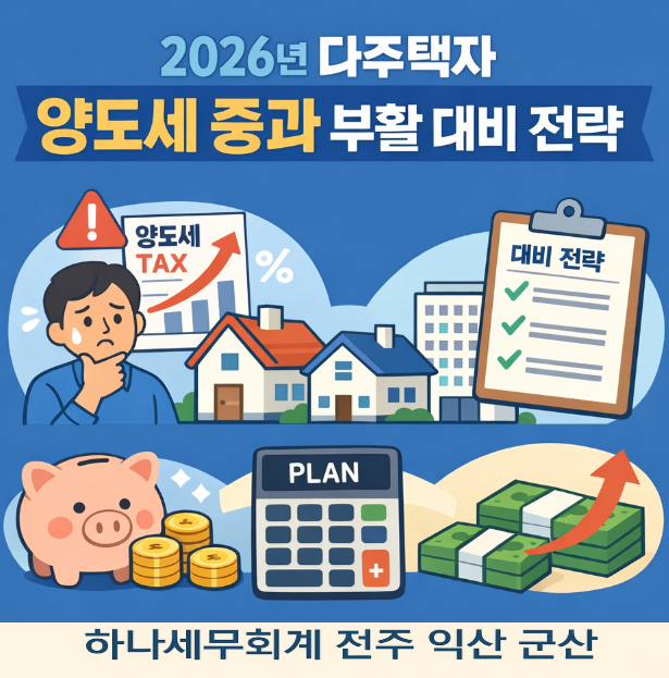  2026년 다주택자 양도세 중과 부활 대비 전략: 군산세무사의 세금이야기