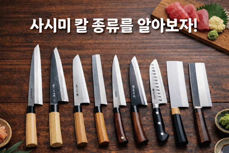 일식 재료를 책임지는 예리함, 열가지가 넘는 사시미 칼 종류, 용도