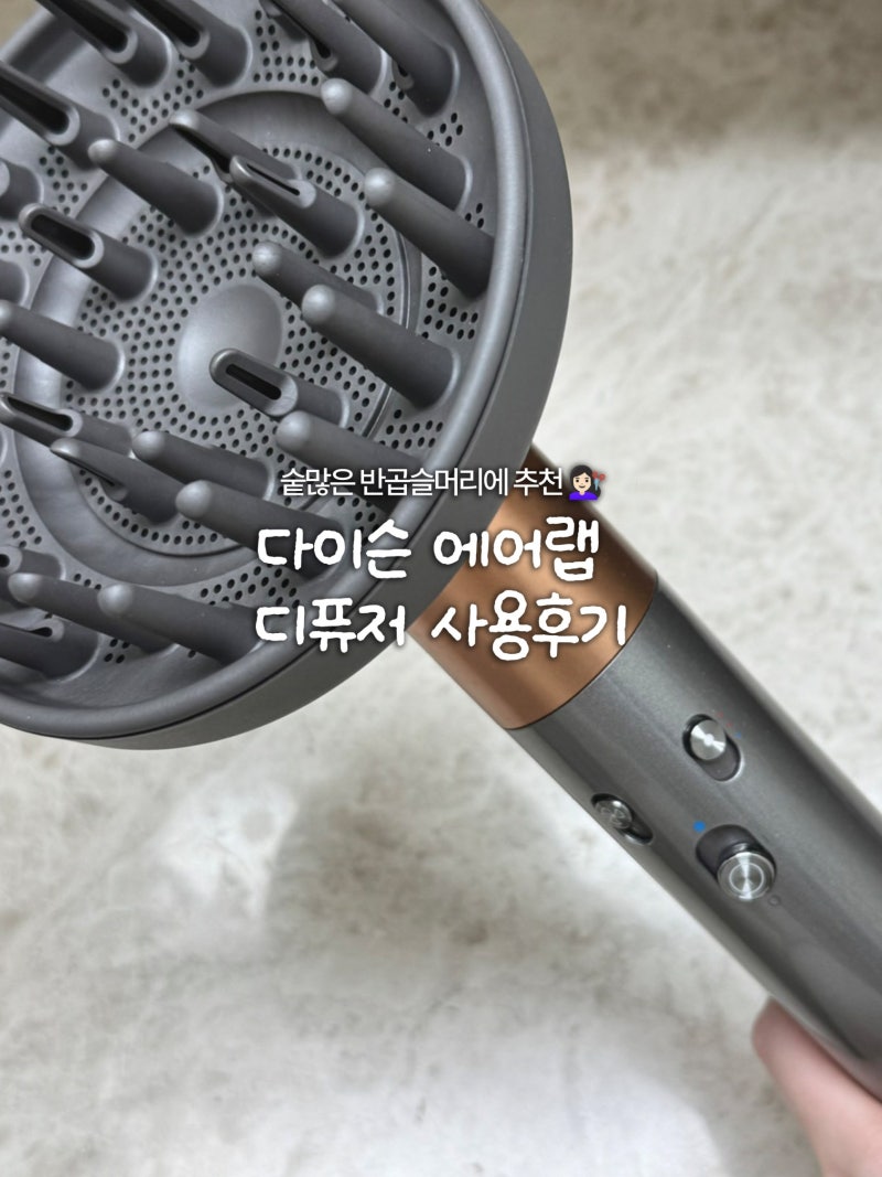 숱많은 반곱슬추천 다이슨 에어랩 디퓨저 사용 후기