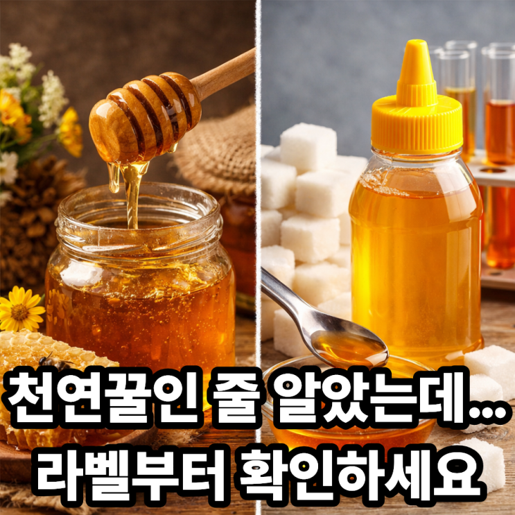  천연꿀 vs 사양꿀 구별법 총정리｜구매 전 꼭 확인해야 할 기준