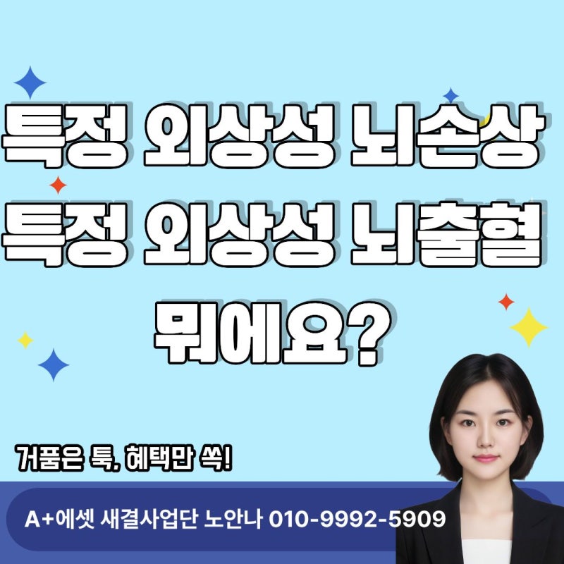 특정외상성뇌손상 / 특정외상성뇌출혈 이건 뭐에요?