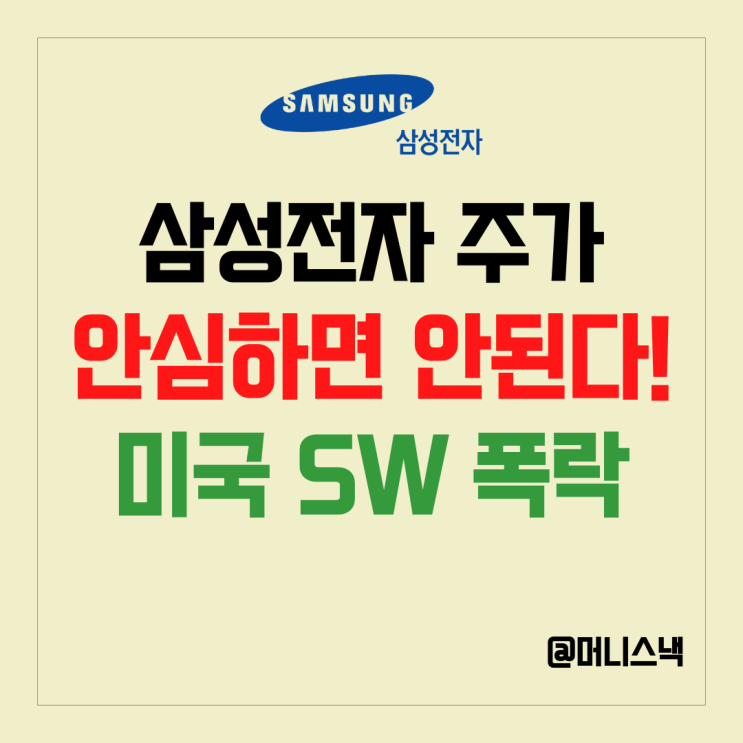 삼성전자 주가 전망 안심하면 안되는 이유는 미국 소프트웨어 비상때문?