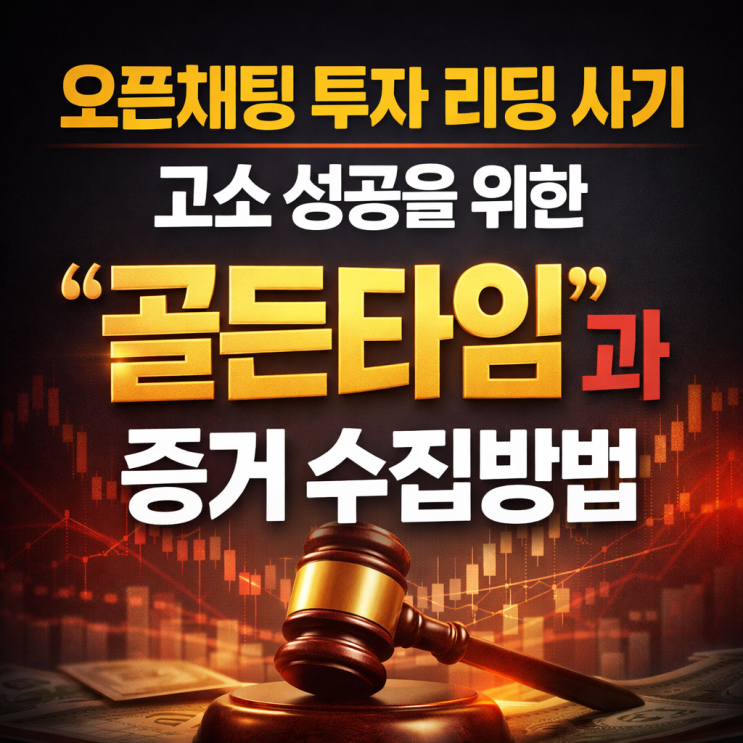  오픈채팅 투자 리딩 사기, 고소 성공을 위한 '골든타임'과 증거 수집방법 강북 투자사기 변호사