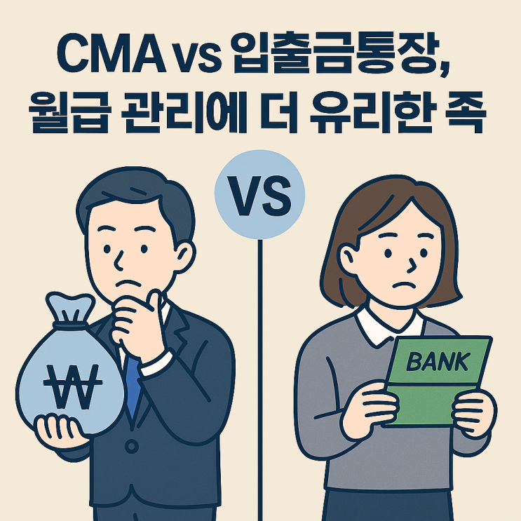  2026 CMA vs 입출금통장 | 월급 관리 수익 구조