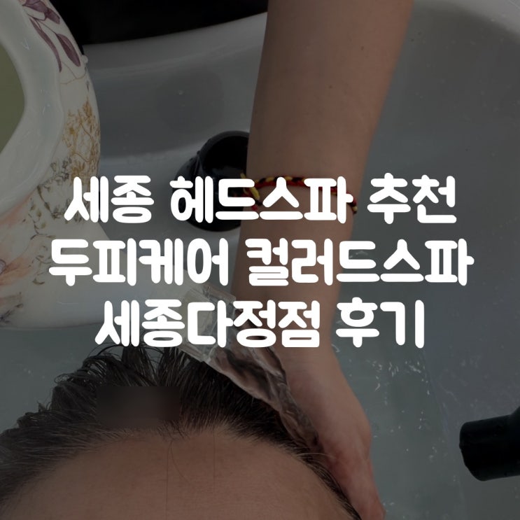  세종 다정동 미용실 헤드스파 두피관리 잘하는 컬러드스파 염색방 세종다정점 후기