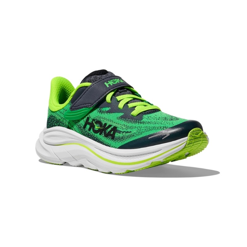 호카 HOKA 키즈 벨크로 클리프톤 10 운동화, 찍찍이 운동화 어린이 운동화, 215까지
