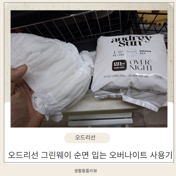 생리할때 편한 오드리선 입는오버나이트(feat 다시시작되는 생리.. 생각보다 괜찮은듯)