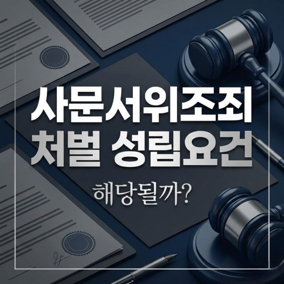 사문서위조죄 처벌 성립요건 해당될까? 판례로 알려드림