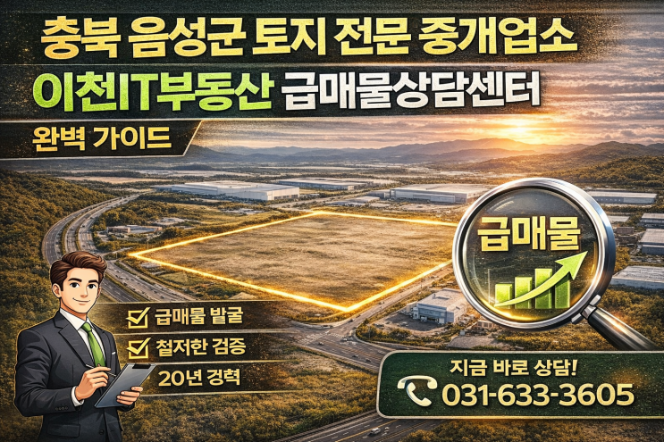  충북 음성군 토지 전문 중개업소｜이천IT부동산 급매물상담센터 완벽 가이드