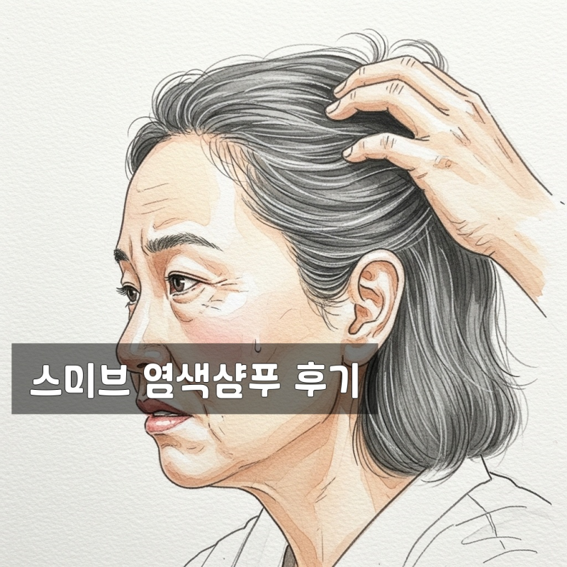 스미브 염색샴푸 솔직 후기, 새치 고민 이젠 안녕해요!