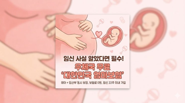  우체국 대한민국 엄마보험 가입 후기, 임산부 무료보험, 태아보험까지 꼭 가입하세요