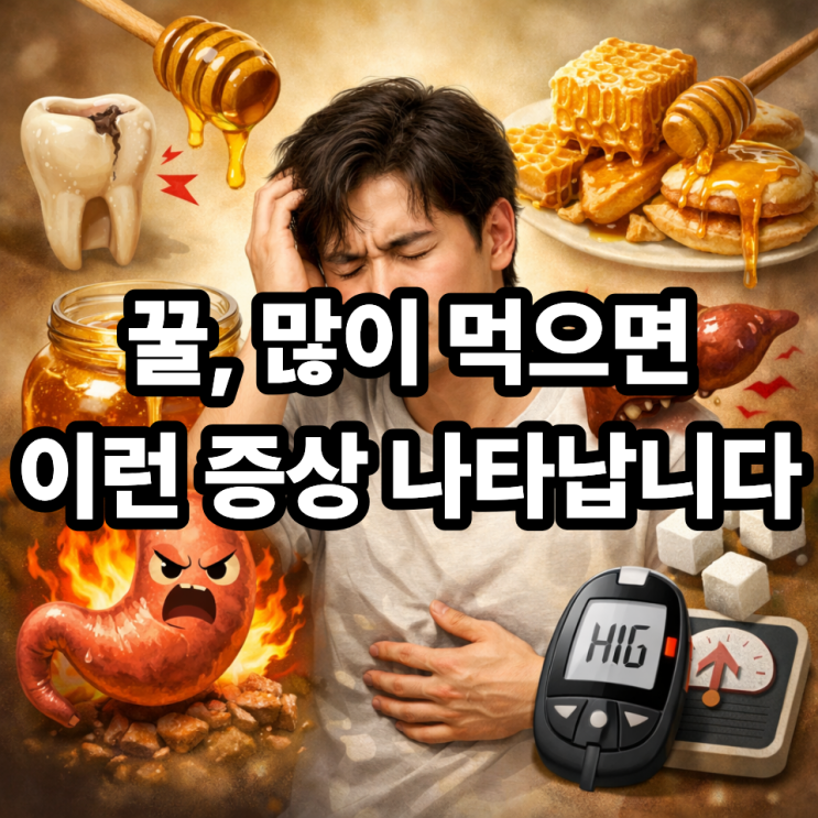  꿀 과다 섭취 시 나타나는 증상  건강식품도 지나치면 독이 됩니다