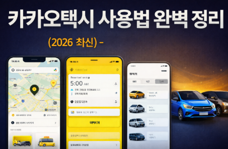 카카오택시 사용법 완벽 정리(2026 최신) – 예약·호출 방법과 차량 종류까지