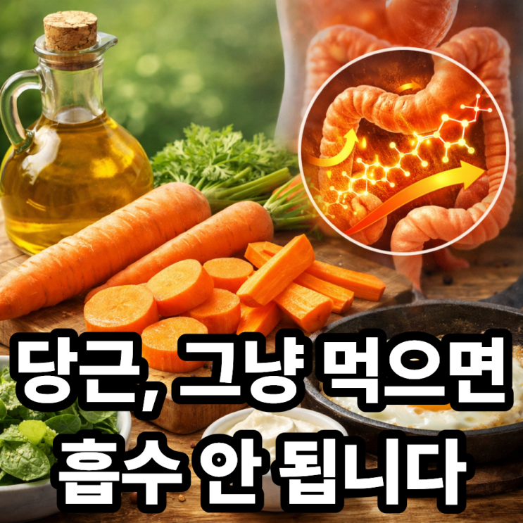  당근 베타카로틴 흡수율 높이는 방법, 이렇게 먹어야 제대로 흡수됩니다