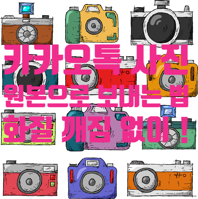  카카오톡 사진 원본으로 보내는 방법 (화질 깨짐 없이 보내기)