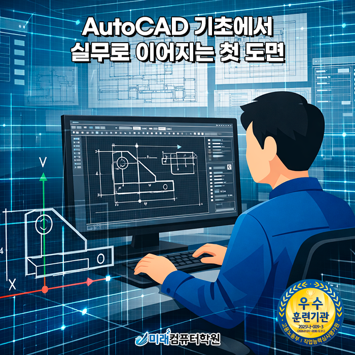  사상 AutoCAD(오토캐드) 학원, 캐드원 취업과 CAT 2급 자격증을 내일배움카드로 동시에 준비하자