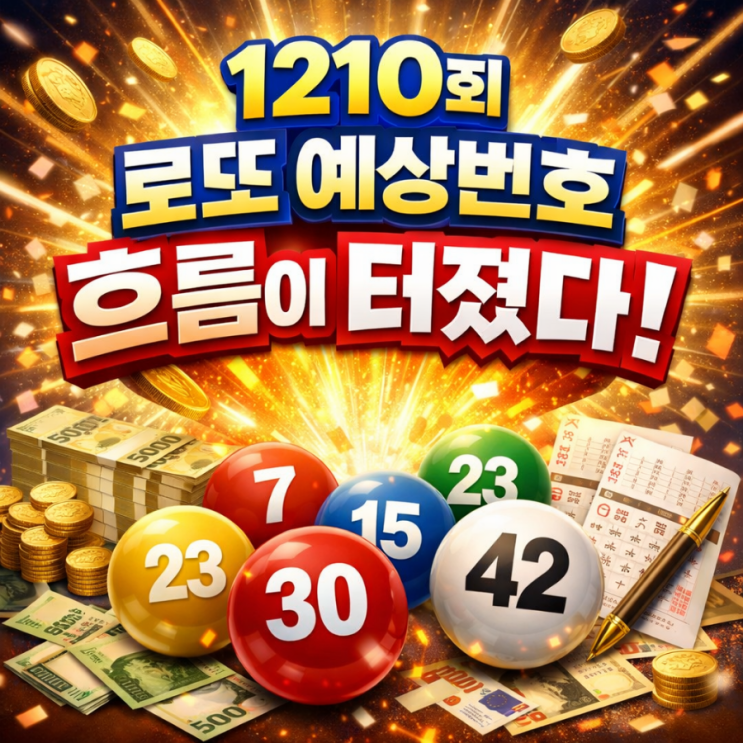  로또도 ‘돈의 흐름’이 있다…1210회에서 포착된 신호