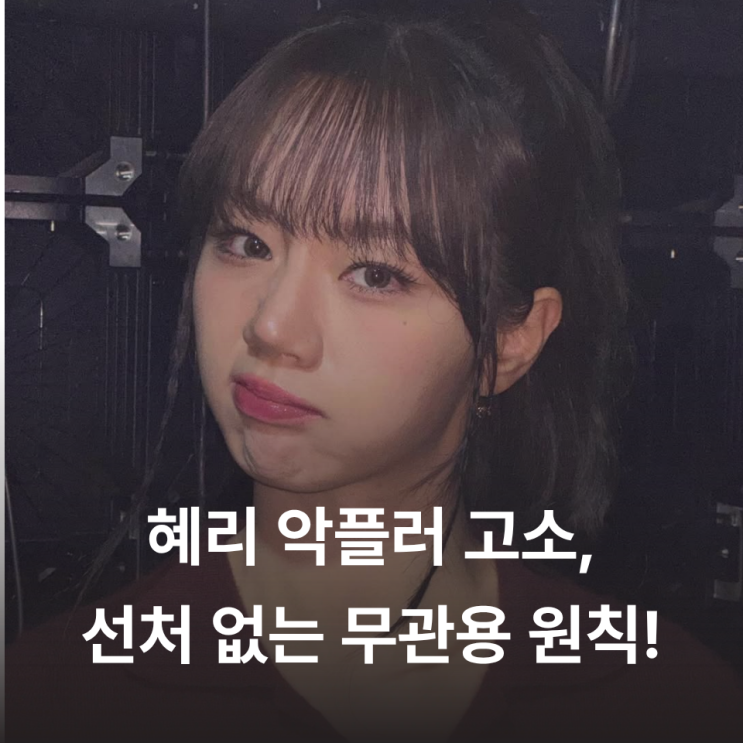 혜리 <b>악플러 고소</b>, 선처 없는 무관용 원칙! "울어도 참지 않는다... 