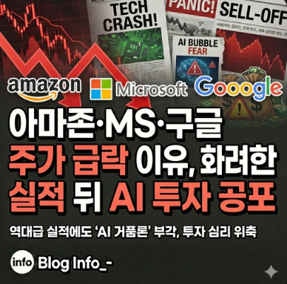  아마존·MS·구글 주가 급락 이유, 화려한 실적 뒤 AI 투자 공포