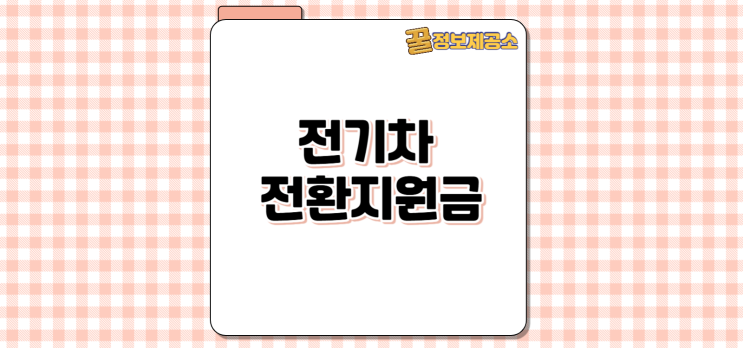  전기차 전환지원금 핵심 포인트 전기차 보조금 지원 조건 총정리