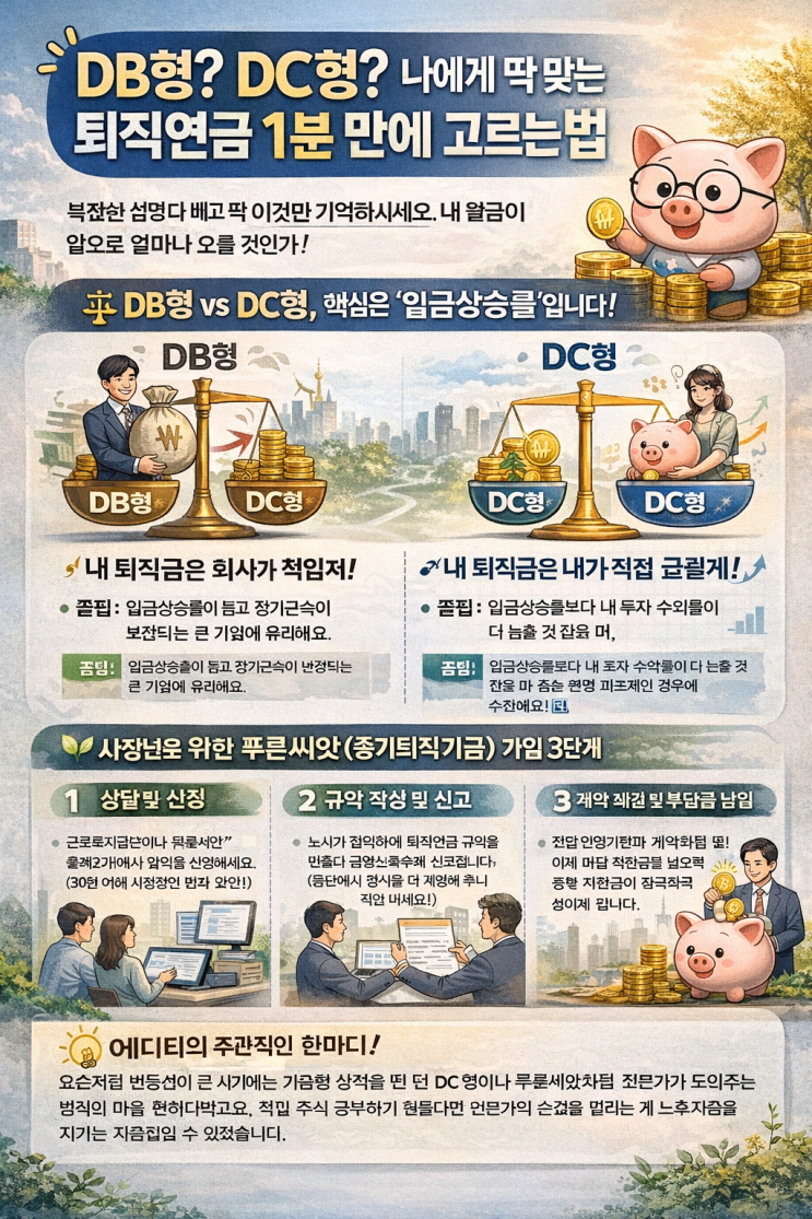 DB형? DC형? 나에게 딱 맞는 퇴직연금 1분 만에 고르는 법
