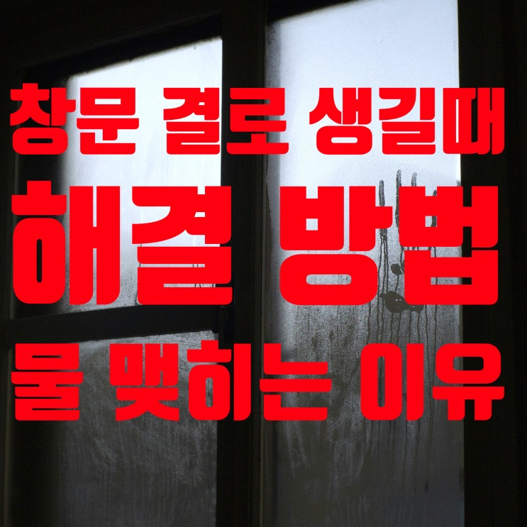  창문 결로 생길때 해결 방법 (겨울마다 물 맺히는 이유)