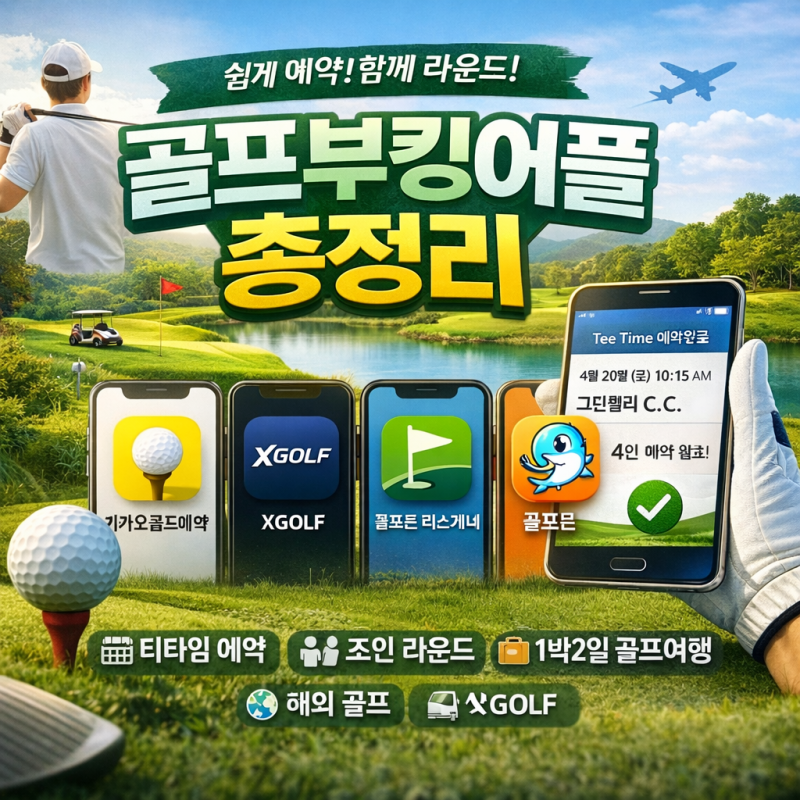골프 부킹 어플 총정리｜골퍼라면 꼭 알아야 할 예약·조인 앱 추천