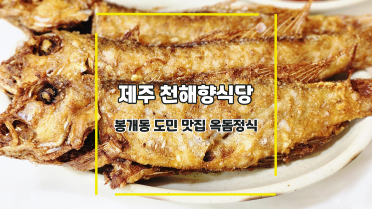  [제주 천해향식당] 봉개동 도민 맛집 옥돔정식