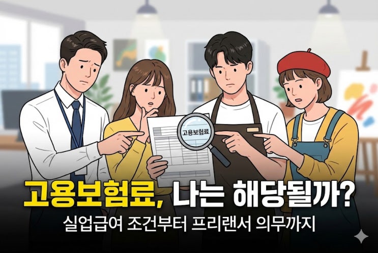 고용보험료 내야 하는 사람은? 실업급여 조건부터 프리랜서 의무까지 '이것'만 보세요
