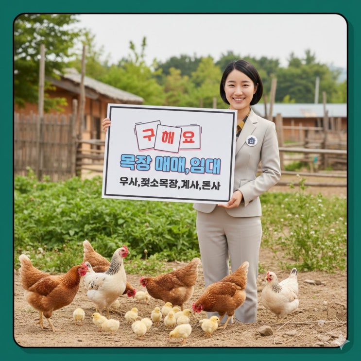  전국 목장 매물 구합니다!돈사·계사·우사(한우·젖소) 전문 중개