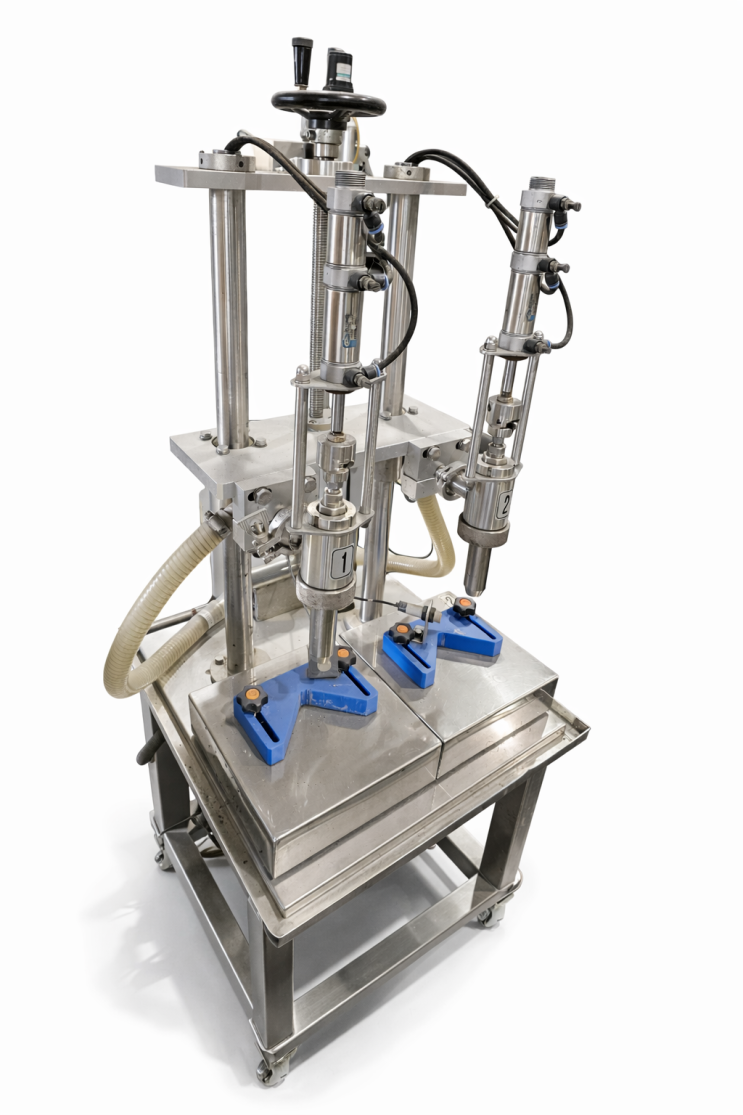  중량식 액체충진기 2헤드 500g~5kg 중고 라인 구성 한샘테크 충진기 ERC-300 캡핑기 세트